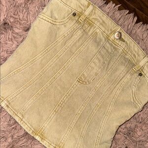 Yellow Denim Corset Top